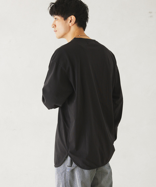 JOURNAL STANDARD relume（ジャーナルスタンダード　レリューム）の「レイヤードロングスリーブTシャツ（Tシャツ/カットソー・メンズ・ホワイト/ベージュ/ネイビー/ブラック系その他・SMALL/MEDIUM/LARGE）」の19枚目の写真