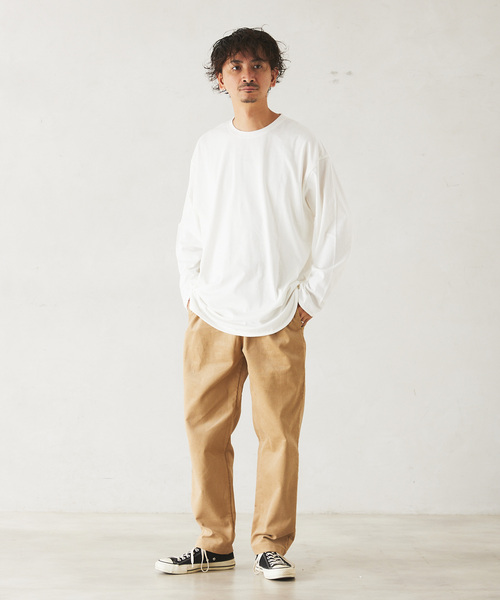 JOURNAL STANDARD relume（ジャーナルスタンダード　レリューム）の「レイヤードロングスリーブTシャツ（Tシャツ/カットソー・メンズ・ホワイト/ベージュ/ネイビー/ブラック系その他・SMALL/MEDIUM/LARGE）」の22枚目の写真