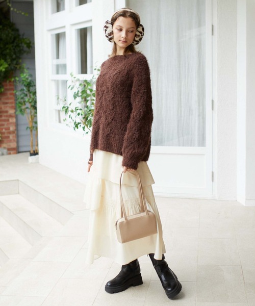 archives（アルシーヴ）の「スクエアショルダーバッグ（ショルダーバッグ・レディース・レッド/ベージュ/ブラック・FREE）」の12枚目の写真