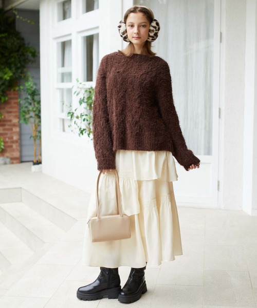 archives（アルシーヴ）の「スクエアショルダーバッグ（ショルダーバッグ・レディース・レッド/ベージュ/ブラック・FREE）」の13枚目の写真