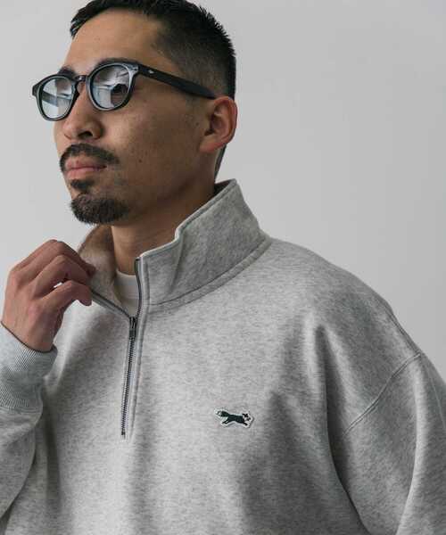 PENNEYS（ぺニーズ）の「『XLサイズ/WEB限定』『別注』PENNEYS×DOORS　THE FOX ハーフジップスウェット（スウェット・メンズ・オレンジ/ネイビー/ホワイト系その他/チャコールグレー・LARGE/X-LARGE/MEDIUM）」の10枚目の写真