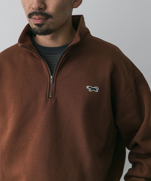 PENNEYS（ぺニーズ）の「『XLサイズ/WEB限定』『別注』PENNEYS×DOORS　THE FOX ハーフジップスウェット（スウェット・メンズ・オレンジ/ネイビー/ホワイト系その他/チャコールグレー・LARGE/X-LARGE/MEDIUM）」の13枚目の写真