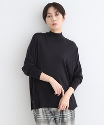 INDIVI | 【ウール混】ハイネックドルマンデザインニット(ニット/セーター)