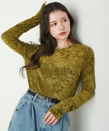 シアーベロアストレッチカットソー