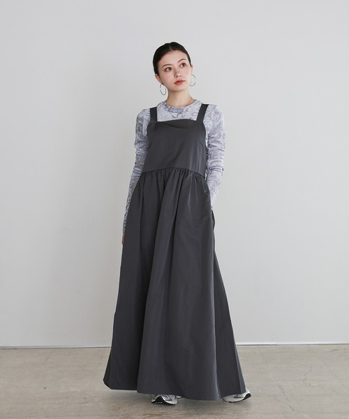 shetila(シェティラ)の「シアーベロアストレッチカットソー(Tシャツ/カットソー・レディース・グレー/オリーブ/キナリ/ライトグレー/ブラック/アイボリー・M/FREE)」の9枚目の写真