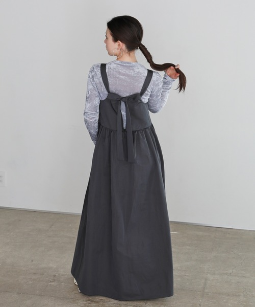 shetila(シェティラ)の「シアーベロアストレッチカットソー(Tシャツ/カットソー・レディース・グレー/オリーブ/キナリ/ライトグレー/ブラック/アイボリー・M/FREE)」の22枚目の写真