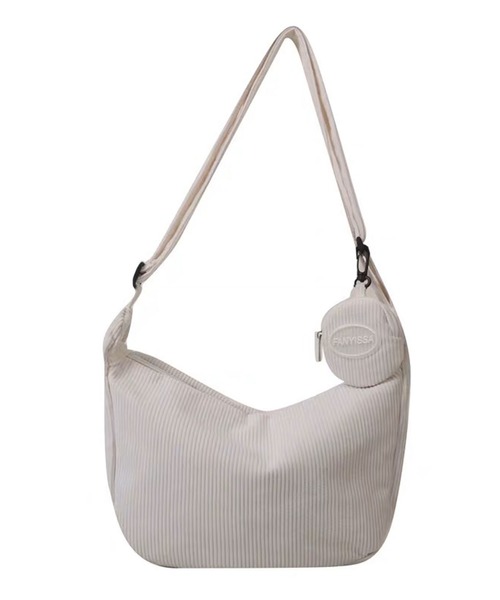 FUNALIVE（ファンアライブ）の「ABETTOR コーデュロイポーチ付ショルダーバッグ（小）（ショルダーバッグ・メンズ・ブラック/ホワイト/ベージュ/グリーン/ピンク・FREE）」の10枚目の写真