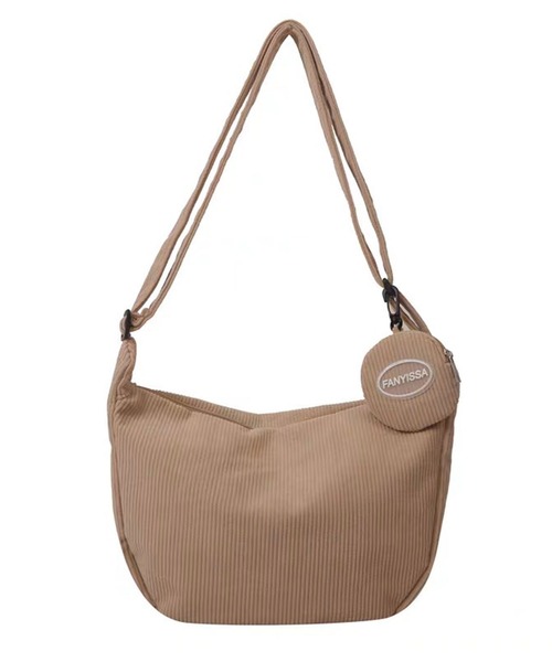 FUNALIVE（ファンアライブ）の「ABETTOR コーデュロイポーチ付ショルダーバッグ（小）（ショルダーバッグ・メンズ・ブラック/ホワイト/ベージュ/グリーン/ピンク・FREE）」の12枚目の写真