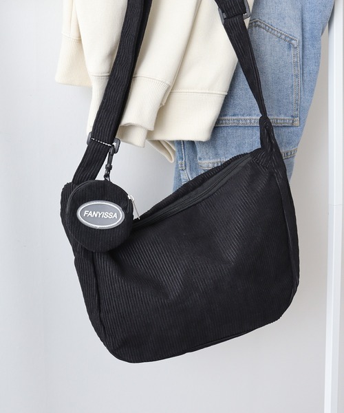 FUNALIVE（ファンアライブ）の「ABETTOR コーデュロイポーチ付ショルダーバッグ（小）（ショルダーバッグ・メンズ・ブラック/ホワイト/ベージュ/グリーン/ピンク・FREE）」の22枚目の写真