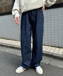 CIAOPANIC TYPY | タックワイドデニムパンツ　（3cm足が長く見えるパンツ）(デニムパンツ)