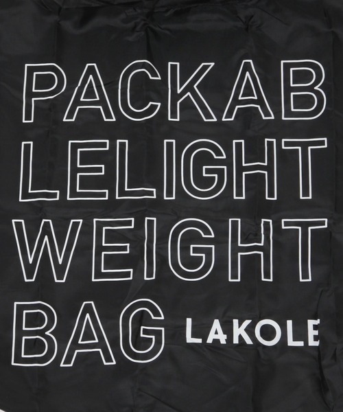 LAKOLE（ラコレ）の「ロゴエコバッグ / 152317（エコバッグ/サブバッグ・レディース・オレンジ/パープル/グリーン/ブラック/ライトブルー/グレー・FREE）」の14枚目の写真