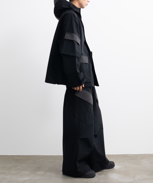 SINSS（シンス）の「Wide silhouette tech cargo pants / ワイドシルエットテックカーゴパンツ（カーゴパンツ・メンズ・ブラック・LARGE/MEDIUM/SMALL）」の15枚目の写真