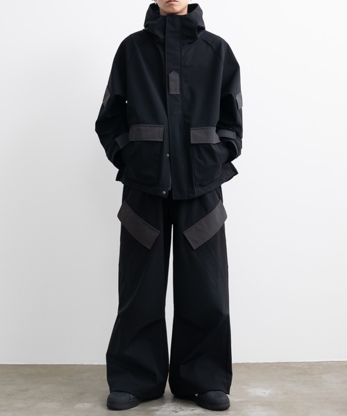 SINSS（シンス）の「Wide silhouette tech cargo pants / ワイドシルエットテックカーゴパンツ（カーゴパンツ・メンズ・ブラック・LARGE/MEDIUM/SMALL）」の10枚目の写真