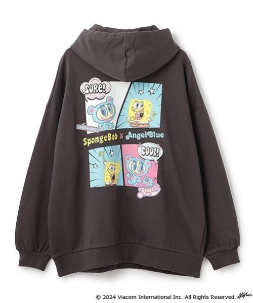 LOVETOXIC（ラブトキシック）の「【スポンジ・ボブ】×【Angel Blue】【綿100％】パーカ（パーカー・キッズ・ホワイト系その他/チャコール/オフホワイト・FREE）」の14枚目の写真