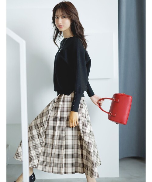 ANY SIS（エニィスィス）の「【洗える・セットアップ可】アンチピリングドルマン畔 ニット（ニット/セーター・レディース・アイボリー系/ブラック系/オレンジ系/ダルブルー系/ダークブラウン系・2）」の16枚目の写真