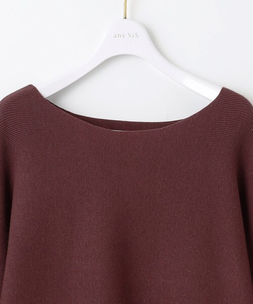 ANY SIS（エニィスィス）の「【洗える・セットアップ可】アンチピリングドルマン畔 ニット（ニット/セーター・レディース・アイボリー系/ブラック系/オレンジ系/ダルブルー系/ダークブラウン系・2）」の8枚目の写真