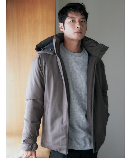 THE SHOP TK （ザ ショップ ティーケー ）の「◆SORONA中綿フードブルゾン 蓄熱／保温／洗える／防風／撥水／ビジネス対応可（その他アウター・メンズ・ダークブラウン/ネイビー系1/グレー系その他/ブラック・03/02/04）」の7枚目の写真