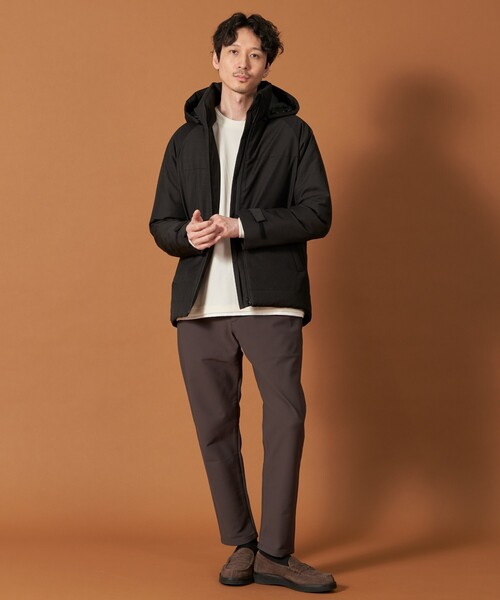 THE SHOP TK （ザ ショップ ティーケー ）の「◆SORONA中綿フードブルゾン 蓄熱／保温／洗える／防風／撥水／ビジネス対応可（その他アウター・メンズ・ダークブラウン/ネイビー系1/グレー系その他/ブラック・03/02/04）」の10枚目の写真