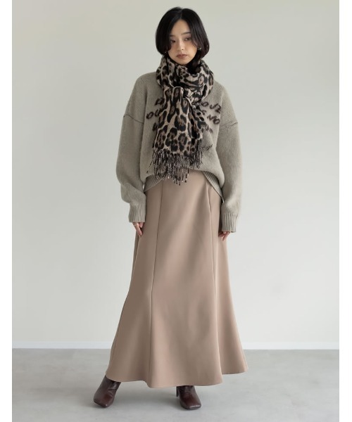 Re:EDIT（リエディ）の「[2024-25 WINTER COLLECTION]レオパード柄マフラー（マフラー・レディース・ブラウン・FREE）」の7枚目の写真