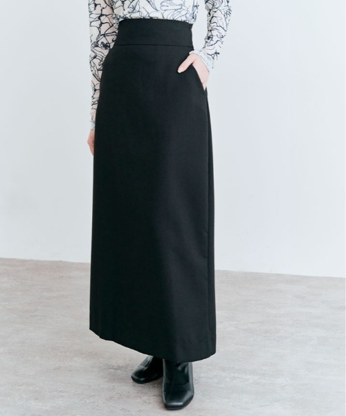 kirakiraShop(キラキラショップ)の「OUI CLASSY ナローロング スカート(スカート・レディース・ネイビー/チャコール/ベージュ/ブラック・S/M/L)」の10枚目の写真