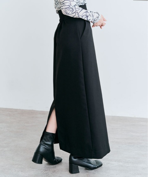 kirakiraShop(キラキラショップ)の「OUI CLASSY ナローロング スカート(スカート・レディース・ネイビー/チャコール/ベージュ/ブラック・S/M/L)」の6枚目の写真