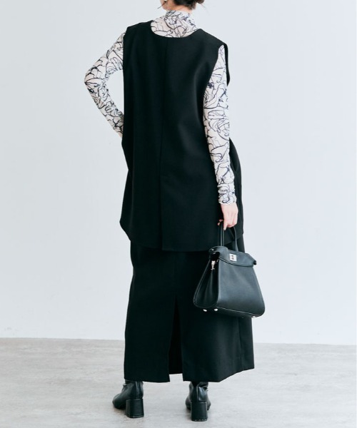 kirakiraShop(キラキラショップ)の「OUI CLASSY ナローロング スカート(スカート・レディース・ネイビー/チャコール/ベージュ/ブラック・S/M/L)」の20枚目の写真