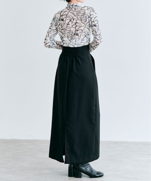 kirakiraShop(キラキラショップ)の「OUI CLASSY ナローロング スカート(スカート・レディース・ネイビー/チャコール/ベージュ/ブラック・S/M/L)」の15枚目の写真
