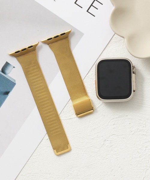 emonique(エモニーク)の「スマートウォッチバンド Apple Watch バンド ステンレス製【38/40/41/42/44/45/49mm対応】(デジタル腕時計・レディース・ブラック/シルバー/ピンクゴールド/ゴールド・38/42)」の3枚目の写真