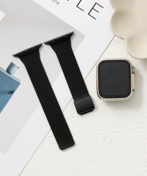 emonique(エモニーク)の「スマートウォッチバンド Apple Watch バンド ステンレス製【38/40/41/42/44/45/49mm対応】(デジタル腕時計・レディース・ブラック/シルバー/ピンクゴールド/ゴールド・38/42)」の6枚目の写真