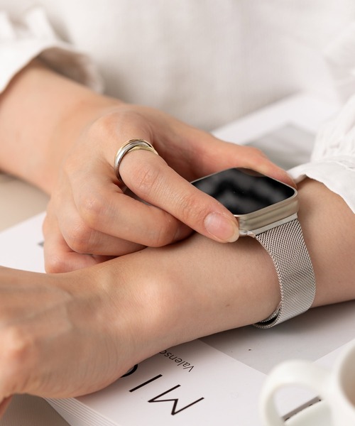 emonique(エモニーク)の「スマートウォッチバンド Apple Watch バンド ステンレス製【38/40/41/42/44/45/49mm対応】(デジタル腕時計・レディース・ブラック/シルバー/ピンクゴールド/ゴールド・38/42)」の11枚目の写真