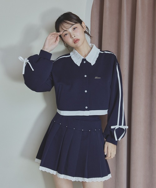 lallana リボンラインダンボールトップス Lallana（ララーナ）の「リボンラインダンボールトップス（T