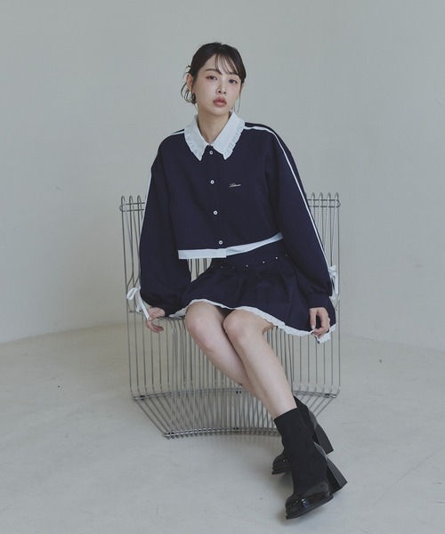 lallana リボンラインダンボールトップス Lallana（ララーナ）の「リボンラインダンボールトップス（T