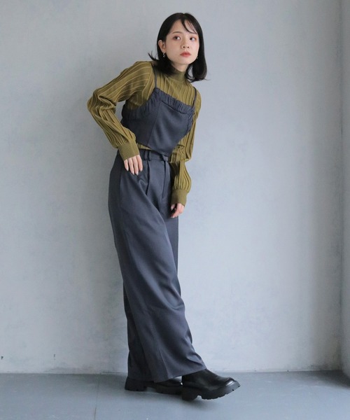 【cheriella】ビスチェ付きスラックスワイドパンツ（セットアップ）｜cheriella（シェリエラ）