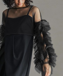 girl | チュールフリルスリーブショート丈 結婚式 ボレロ ジャケット パーティー オケージョン お呼ばれ(カーディガン/ボレロ)