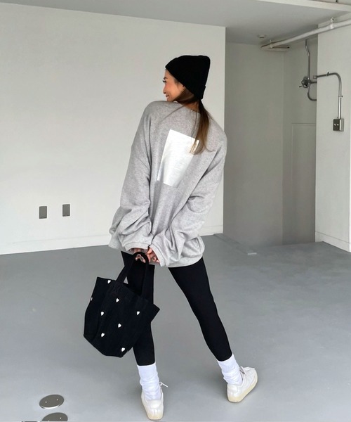 【美品】ドゥーズィエムクラス オーバーサイズスウェット バックプリント コットン 美品】ドゥーズィエムクラス オーバーサイズスウェット バック