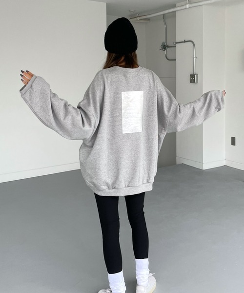 【美品】ドゥーズィエムクラス オーバーサイズスウェット バックプリント コットン バックプリントオーバーサイズスウェットプルオーバー