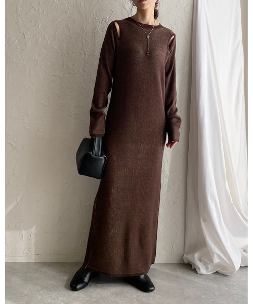 セール】オープンショルダー肩あき長袖フィンガーホールリバーシブル