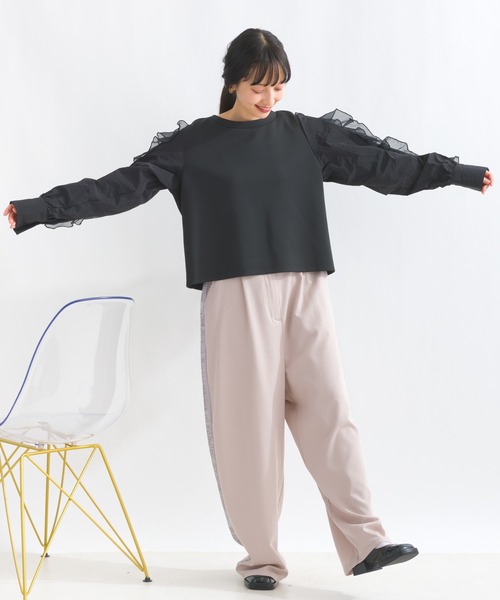 フリルスリーブプルオーバー（Tシャツ/カットソー）｜terrace（テラス