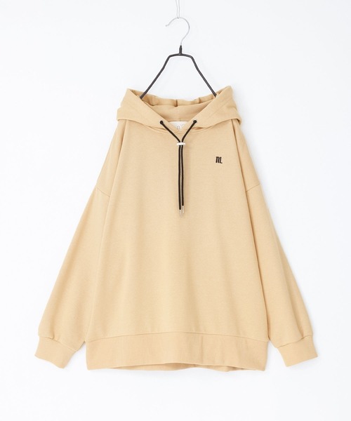 n'OrLABEL（ノアールレーベル）の「『ロゴ刺繍デザインフーディー』（パーカー・レディース・ブラック/ベージュ/ライトグレー/カーキ・FREE）」の12枚目の写真