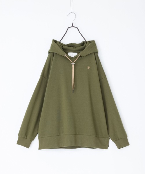 n'OrLABEL（ノアールレーベル）の「『ロゴ刺繍デザインフーディー』（パーカー・レディース・ブラック/ベージュ/ライトグレー/カーキ・FREE）」の13枚目の写真