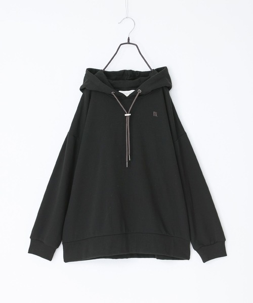 n'OrLABEL（ノアールレーベル）の「『ロゴ刺繍デザインフーディー』（パーカー・レディース・ブラック/ベージュ/ライトグレー/カーキ・FREE）」の8枚目の写真