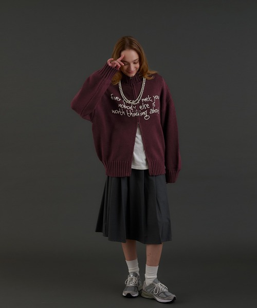 ロゴドライバーズニット（ニット/セーター）｜MUHET（ミュエータ）