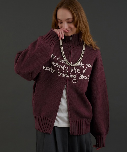 ロゴドライバーズニット（ニット/セーター）｜MUHET（ミュエータ）