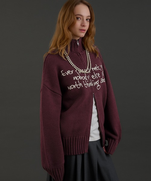 ロゴドライバーズニット（ニット/セーター）｜MUHET（ミュエータ）