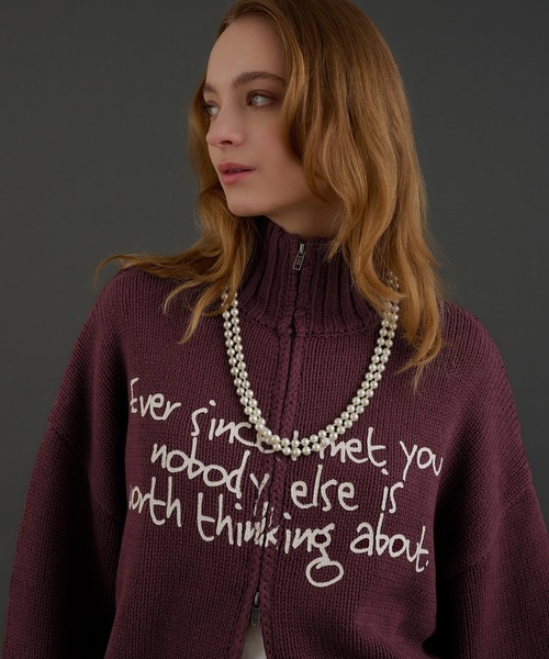 ロゴドライバーズニット（ニット/セーター）｜MUHET（ミュエータ）