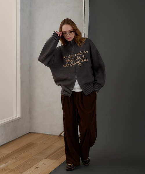 ロゴドライバーズニット（ニット/セーター）｜MUHET（ミュエータ）