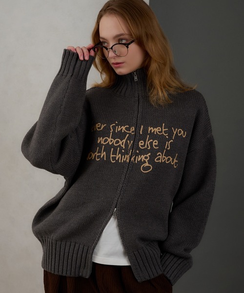 ロゴドライバーズニット（ニット/セーター）｜MUHET（ミュエータ）