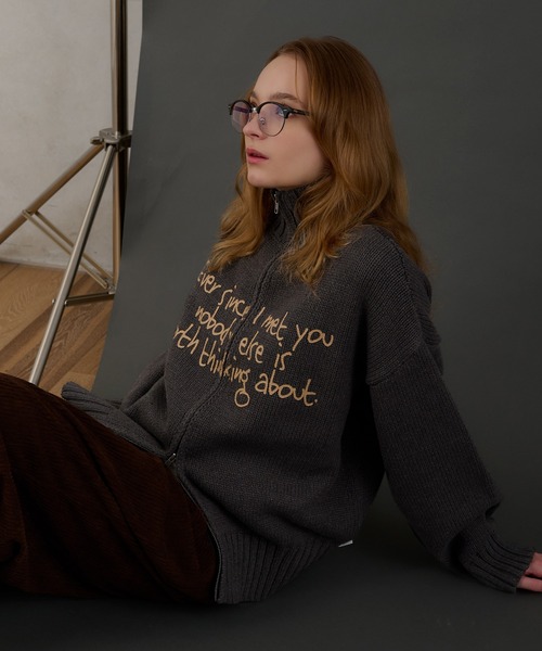 ロゴドライバーズニット（ニット/セーター）｜MUHET（ミュエータ）