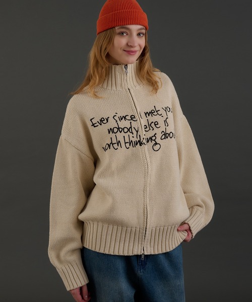 ロゴドライバーズニット（ニット/セーター）｜MUHET（ミュエータ）