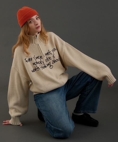 ロゴドライバーズニット（ニット/セーター）｜MUHET（ミュエータ）